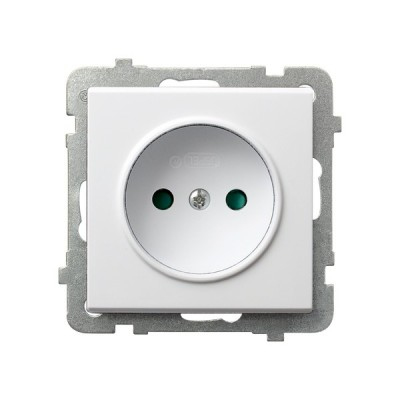 Ospel GP-1RP/m/00 stikkontakt Hvid
