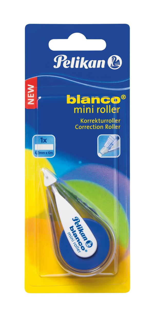 Miniatyrbillede 1 af 3: Pelikan blanco korrektionsbånd 6 m Blå, Transparent 1 stk