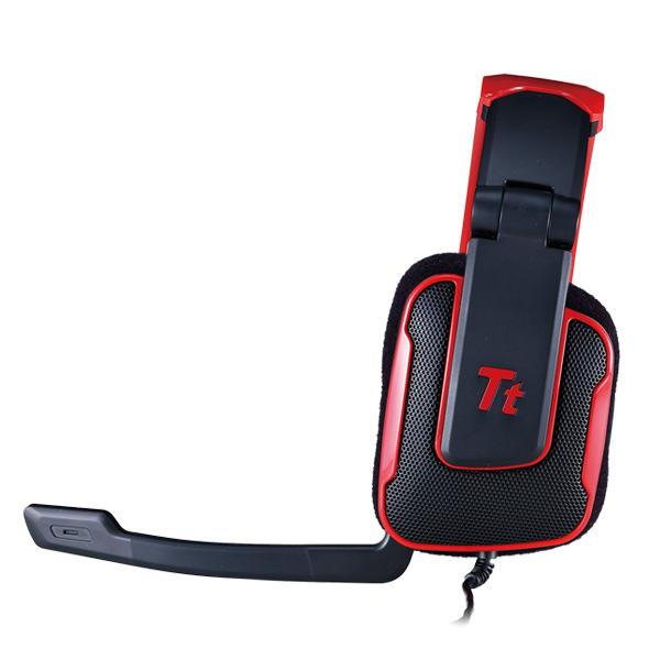 Tt eSPORTS Shock Headset Ledningsført Spil Sort, Rød