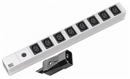 Bachmann 19'' 2m 8 IEC320 C13 H05VV-F 3G 1.50mm² stikdåse 8 AC stikkontakt(er) Sort, Sølv