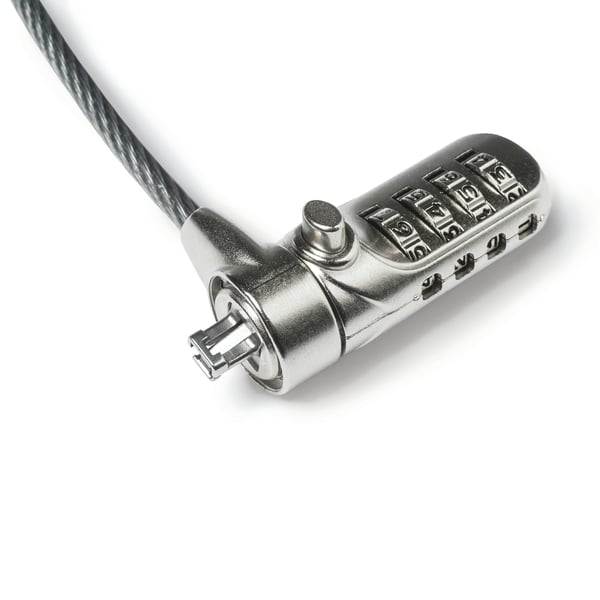 DICOTA D30885 kabellås Svart, Rostfritt stål 2 m
