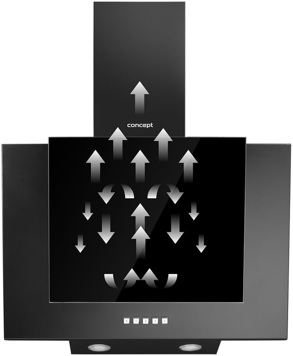 Concept OPK5260BC emhætte Vægmonteret Sort 340 m³/t