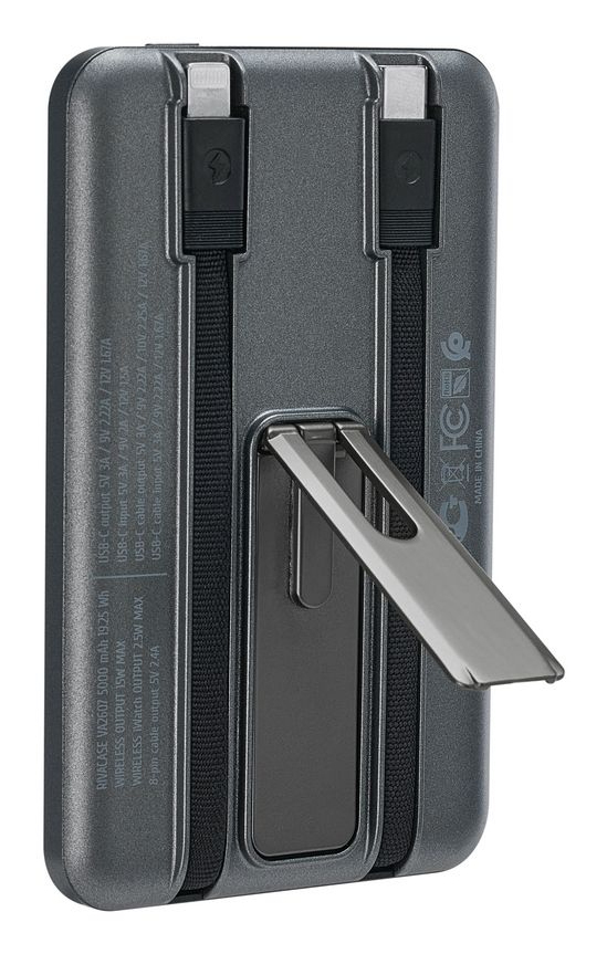 Pikkukuva 13 / 13: Rivacase VA2607 akku- ja paristolaturi Litium polymeeri (LiPo) 5000 mAh Langaton lataaminen Musta, Harmaa