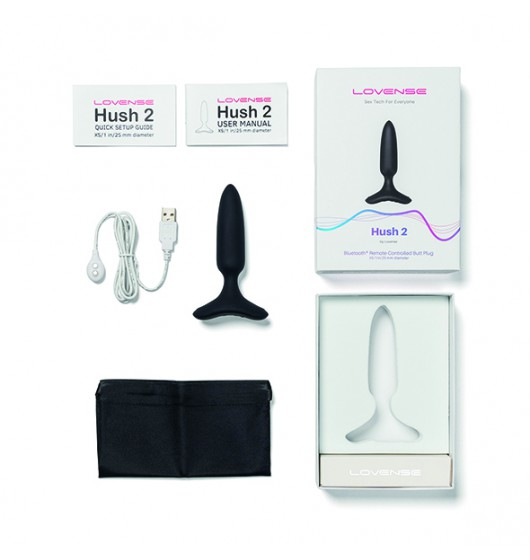 Pikkukuva 2 / 5: Lovense Hush 2 Anustappi Musta Pii 1 kpl