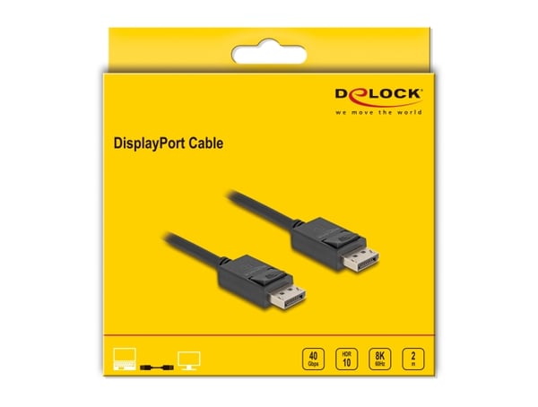 DeLOCK 80493 DisplayPort-kabel 2 m Svart