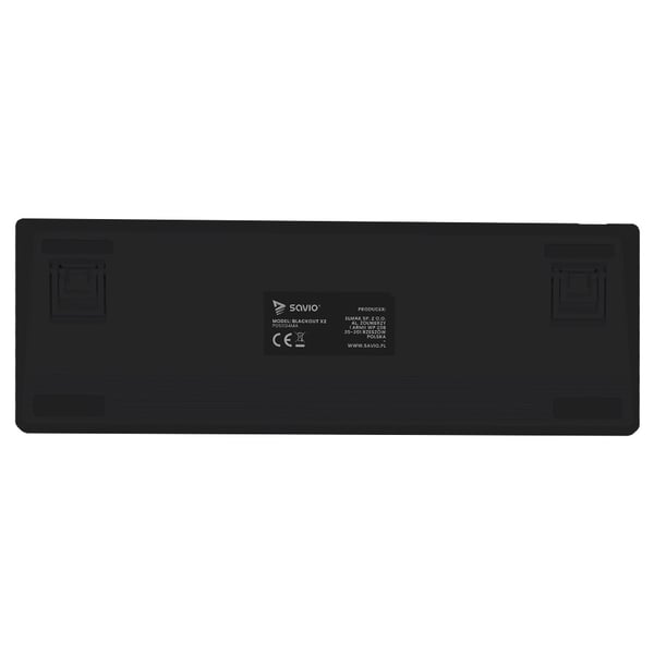 Miniatyrbillede 2 af 8: Savio BLACKOUT X2 BLUE tastatur Spil USB QWERTY US International Sort