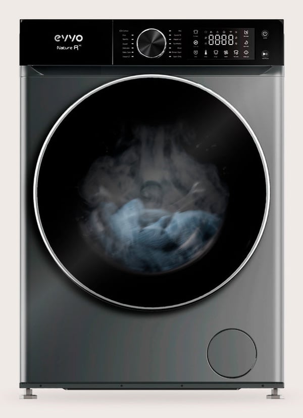 EVVO W2R12W25A vaskemaskine Front-læsning 12 kg 1400 rpm Rustfrit stål