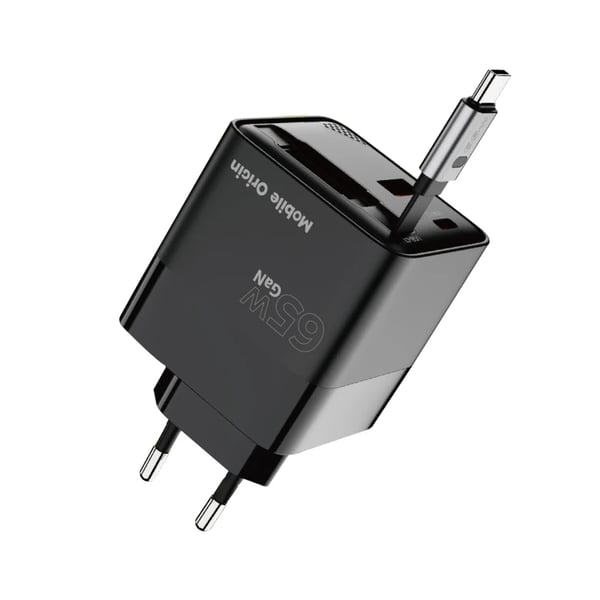 Miniatyrbillede 7 af 11: Mobile Origin MO-65WDCH-PW2 oplader til mobil enhed Universel Sort Vekselstrøm Hurtig opladning Indendørs