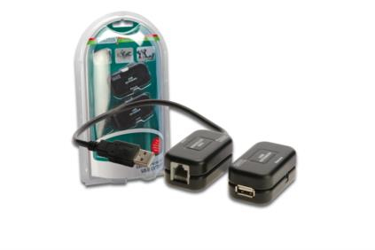 Pikkukuva 3 / 3: Digitus USB extender Verkkolähetin ja -vastaanotin Musta