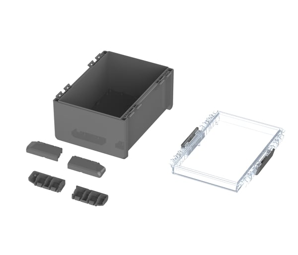 Miniatyrbillede 2 af 3: Bopla B 233016 PC-V0-G 7024 elektrisk skab IP66, IP68