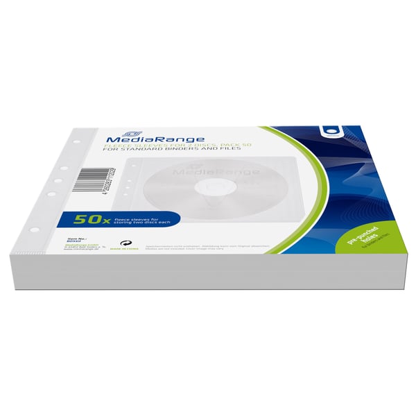 MediaRange BOX60 optisk disk etui 2 diske Hvid