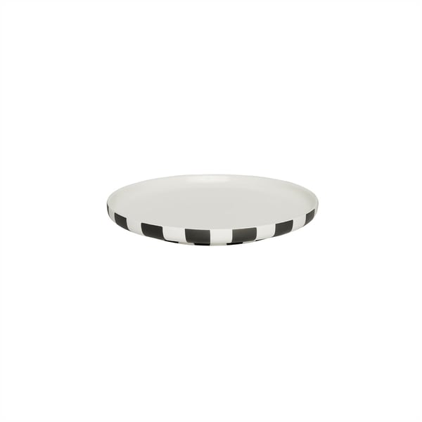OYOY L301194 spisetallerken Middagstallerken Rund Stentøj Sort, Hvid 1 stk