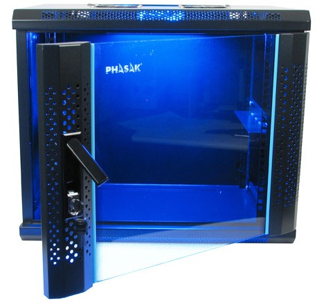 Miniatyrbild 4 av 4: Phasak PHP 2118 rack 18U Väggmonterad rack Svart