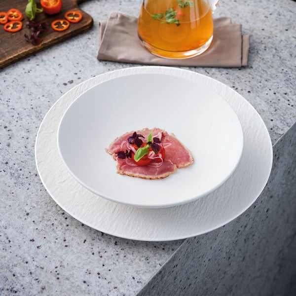 Villeroy & Boch Manufacture Rock Blanc Pitsalautanen Pyöreä Posliini Valkoinen 1 kpl