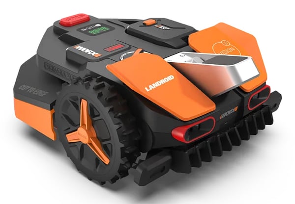Miniatyrbillede 1 af 7: WORX Vision AI S250 Robot plæneklipper Batteri Sort, Orange, Rød, Sølv