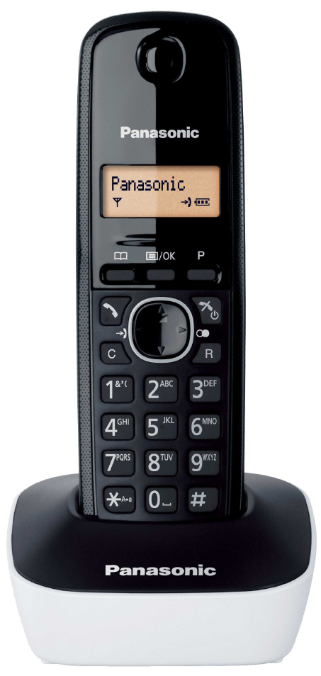 Panasonic KX-TG1611FRW puhelin DECT-puhelin Soittajan tunnistus Musta, Valkoinen Panasonic KX-TG1611FRW puhelin DECT-puhelin Soittajan tunnistus Musta, Valkoinen