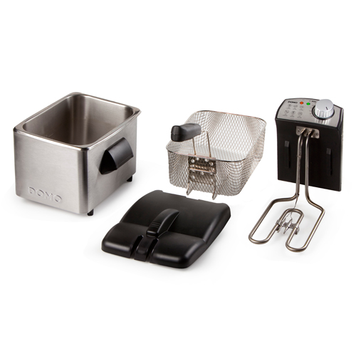 Domo DO458FR frituregryde Enkelt 4 L 3000 W Sort, Rustfrit stål