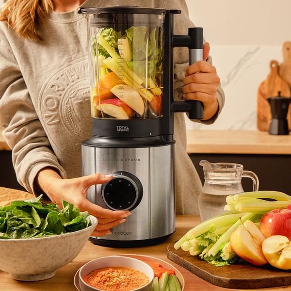 Cecotec 03984 blender Bordplade blender 1800 W Sort, Rustfrit stål, Transparent