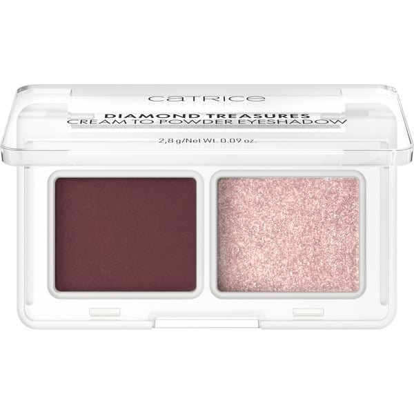 Pikkukuva 3 / 8: CATRICE Diamond Treasures Eyeshadow luomiväri 2,8 g 060 Burgundy Glitz Matta, Kimmellys