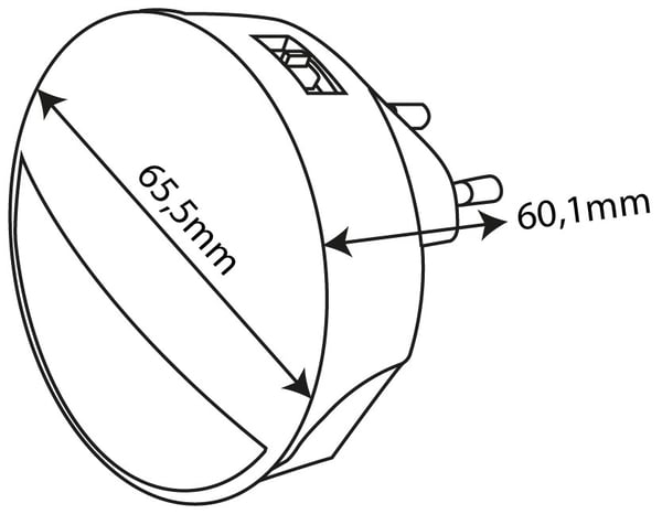 Miniatyrbillede 7 af 7: Entac ENL-0.8W-CDS natte-belysning Plug-in natlys