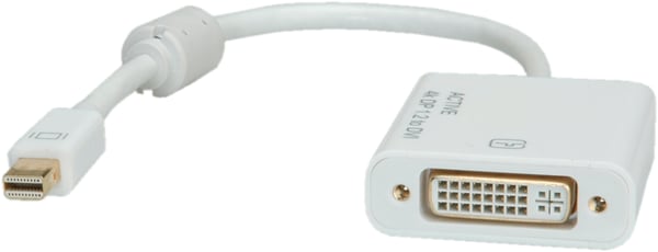 ROLINE 12.03.3137 videokabel adapter 0,1 m Mini DisplayPort DVI-D Hvid