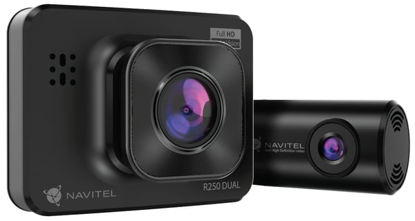 Miniatyrbillede 1 af 10: Navitel R250 DUAL Fuld HD Batteri, Cigartænder Sort