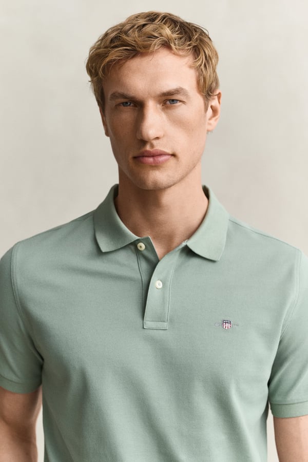 Gant 2210-308 Polotrøje Krave med knapper Kort ærme Bomuld