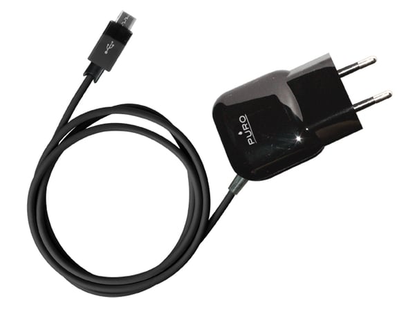PURO MTCMICROBLK mobilladdare Mobiltelefon Svart AC inomhus