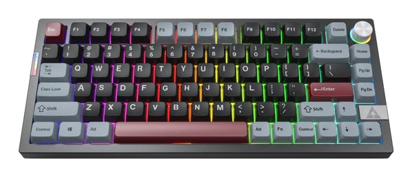 Montech MKey PRO tastatur Spil USB + RF Wireless + Bluetooth QWERTY Engelsk Sort, Flerfarvet