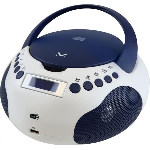Miniatyrbillede 1 af 3: New Majestic AH 265 DAB WB Digital DAB, DAB+, FM, PLL Blå, Hvid MP3-afspilning