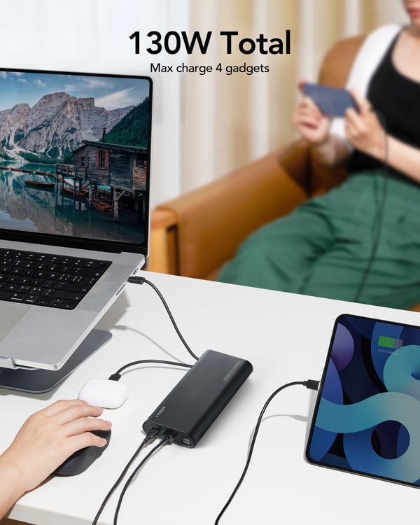 VEGER TC130 basstationer Litium-Ion (Li-Ion) 25000 mAh Svart