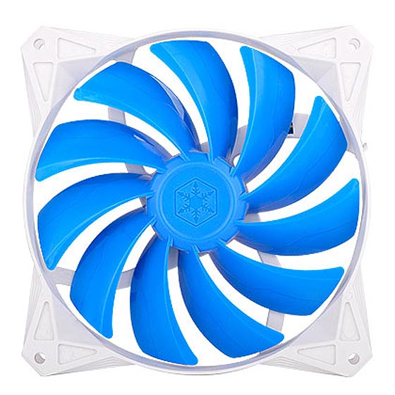 Silverstone FQ141 Datorväska Fan 14 cm Blå, Vit