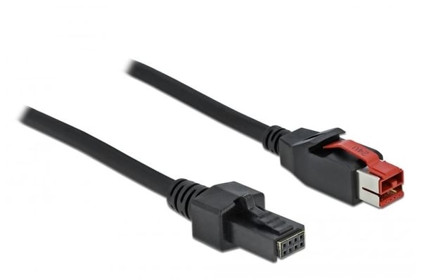 Miniatyrbillede 1 af 2: DeLOCK 85952 el-ledning Sort 3 m 2 x 4 pin mini DIN PoweredUSB
