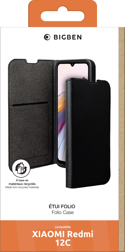 Bigben Connected FOLIOXR12CB mobiltelefon etui Sort