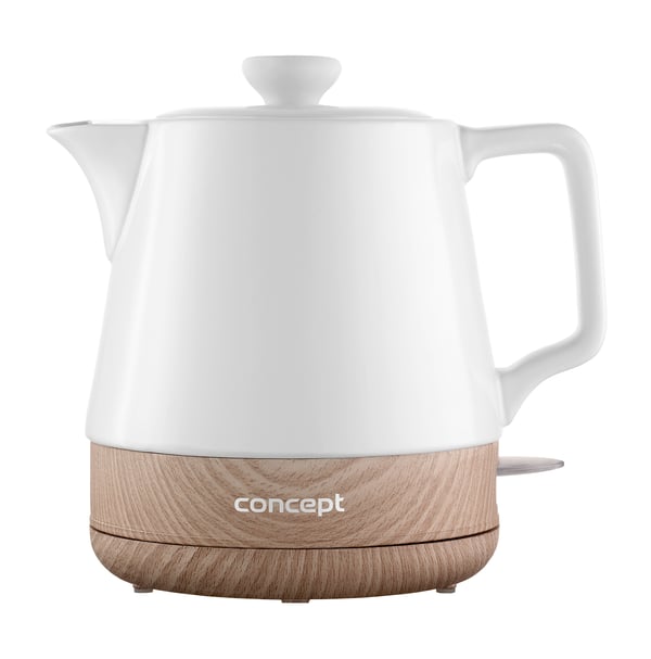 Miniatyrbild 3 av 12: Concept RK0060 vattenkokare 1 l 1200 W Vit, Trä