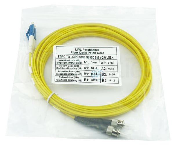 Miniatyrbillede 3 af 8: BlueOptics CAB-SMF-ST-LC-5-BO InfiniBand og fiberoptisk kabel 5 m Gul