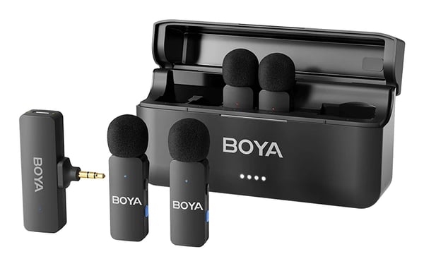 Miniatyrbild 1 av 8: BOYA BY-V4 mikrofoner Svart Fastklämbar mikrofon