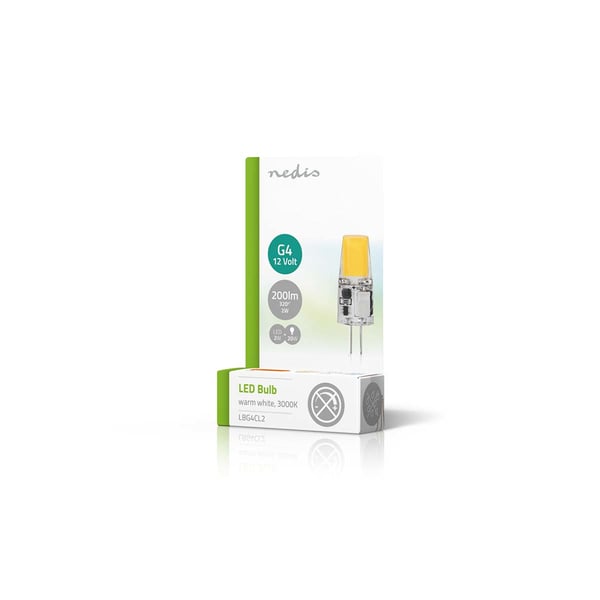 Nedis LBG4CL2 LED-lampe Varm hvid 3000 K 2 W G4 F