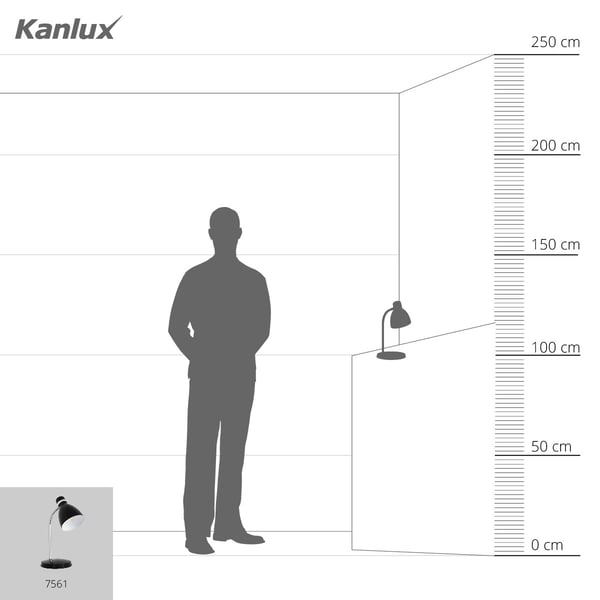 Kanlux S.A. 7561 bordlampe E14 Sort