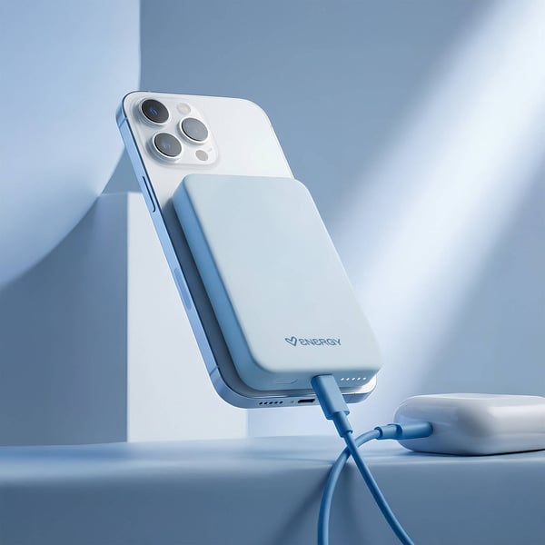 Energy Sistem Magnetic Powerbank 10000 mAh Trådløs opladning Blå