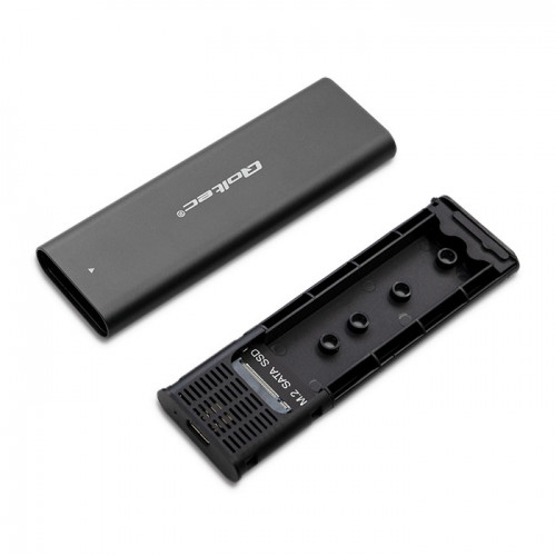 Qoltec 50311 Hölje för lagringsenheter SSD-inkapsling Svart M.2