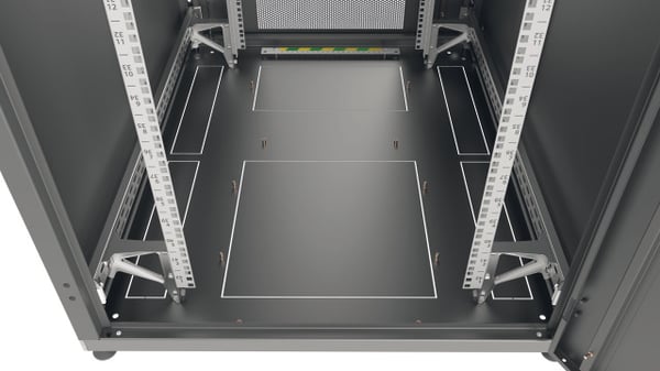 EFB Elektronik PRO-4282TS.P1P2 stativ 42U Fritstående reol Sort