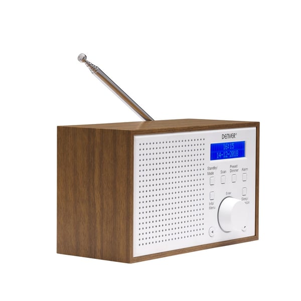 Denver DAB-46WHITE Internet Analog & digital Brun, Hvid