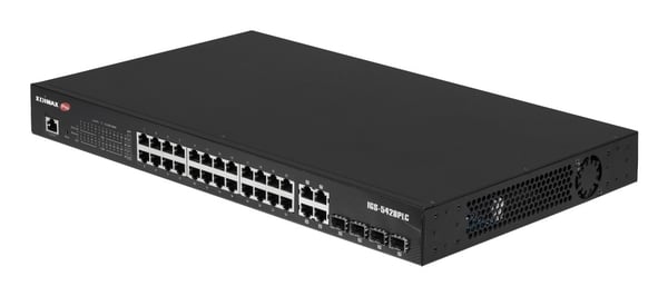Miniatyrbillede 2 af 4: Edimax IGS-5428PLC netværksswitch Administreret L2 Gigabit Ethernet (10/100/1000) Strøm over Ethernet (PoE) 1U Sort