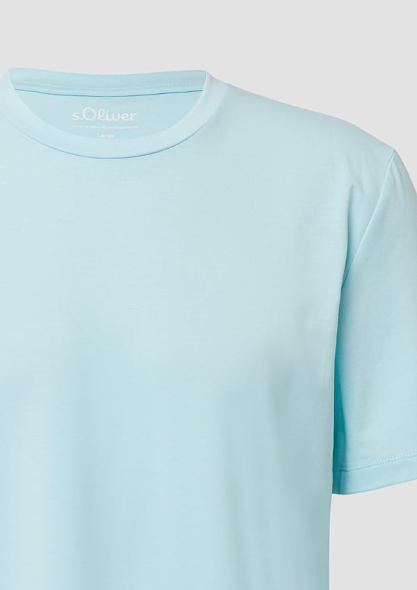 s.Oliver 2175058.6540.3XL skjorte & top T-shirt Crew neck Kort ærme Bomuld, Elastin, Polyester