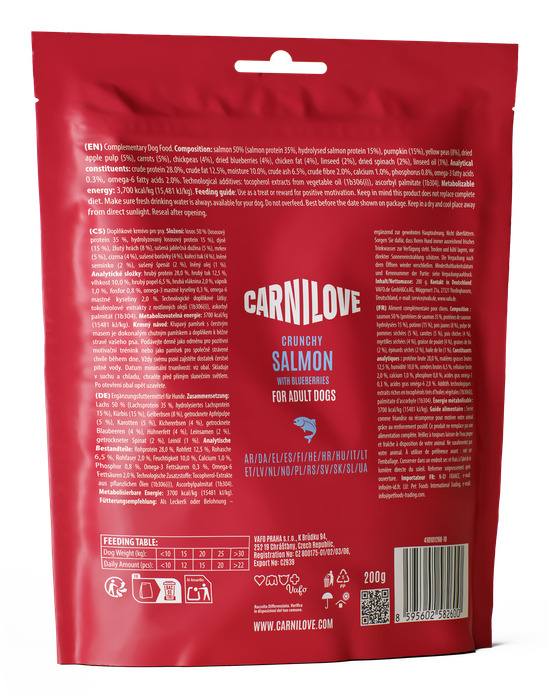 Miniatyrbillede 2 af 9: CARNILOVE 103100798 godbid til hund og kat Snacks Laks 200 g