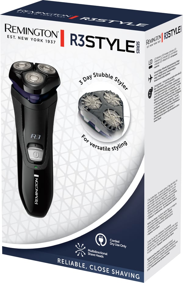 Remington R3002 Rotations shaver Trimmer Sort, Grå