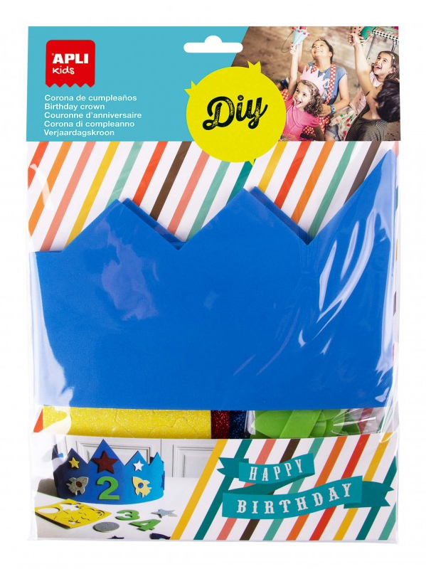 Miniatyrbillede 1 af 3: APLI Kids Birthday crown blue