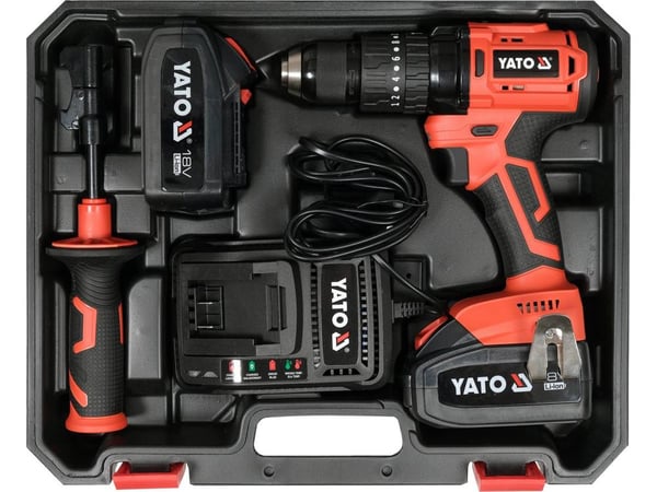 Yato YT-82791 bor 2100 rpm Nøglefri 1,4 kg Sort, Rød