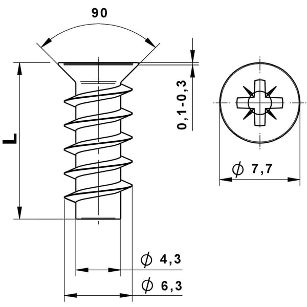 SOTECH 136253 skrue/bolt